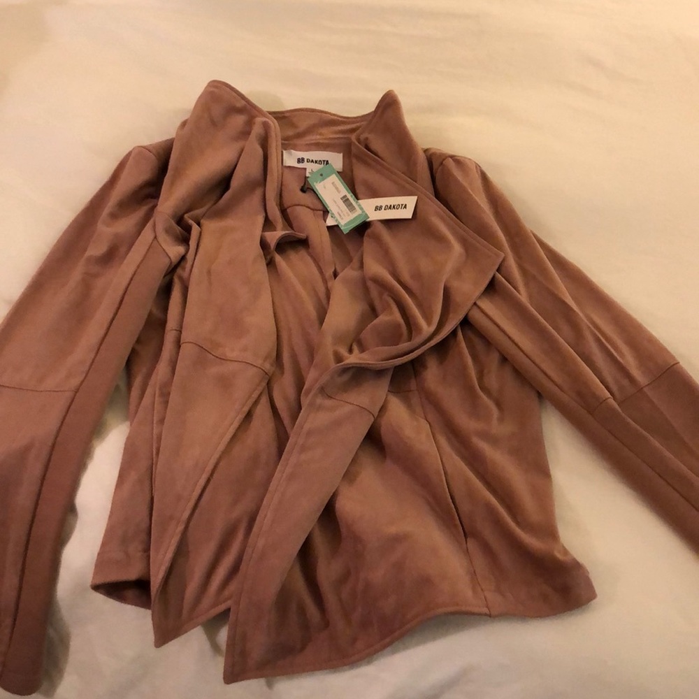 Bb Dakota faux suede jacket in blush